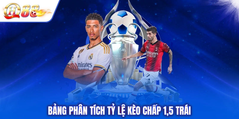 Bảng phân tích tỷ lệ kèo chấp 1.5 trái