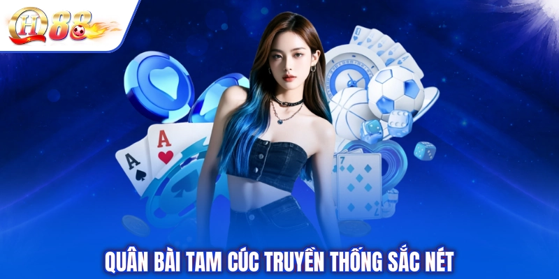 Quân bài tam cúc truyền thống sắc nét