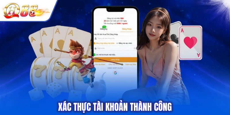 Xác thực tài khoản thành công
